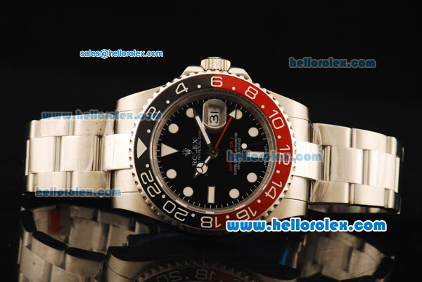 Rolex GMT-Master II Swiss ETA 2836 Automatic Movement Steel Case with Black Dial and Ceramic Bezel - Click Image to Close